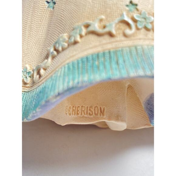 Sarahs Angels Collection Anna Tea Light Candle Holder Cream Blue Christmas Angel - Picture 9 of 9